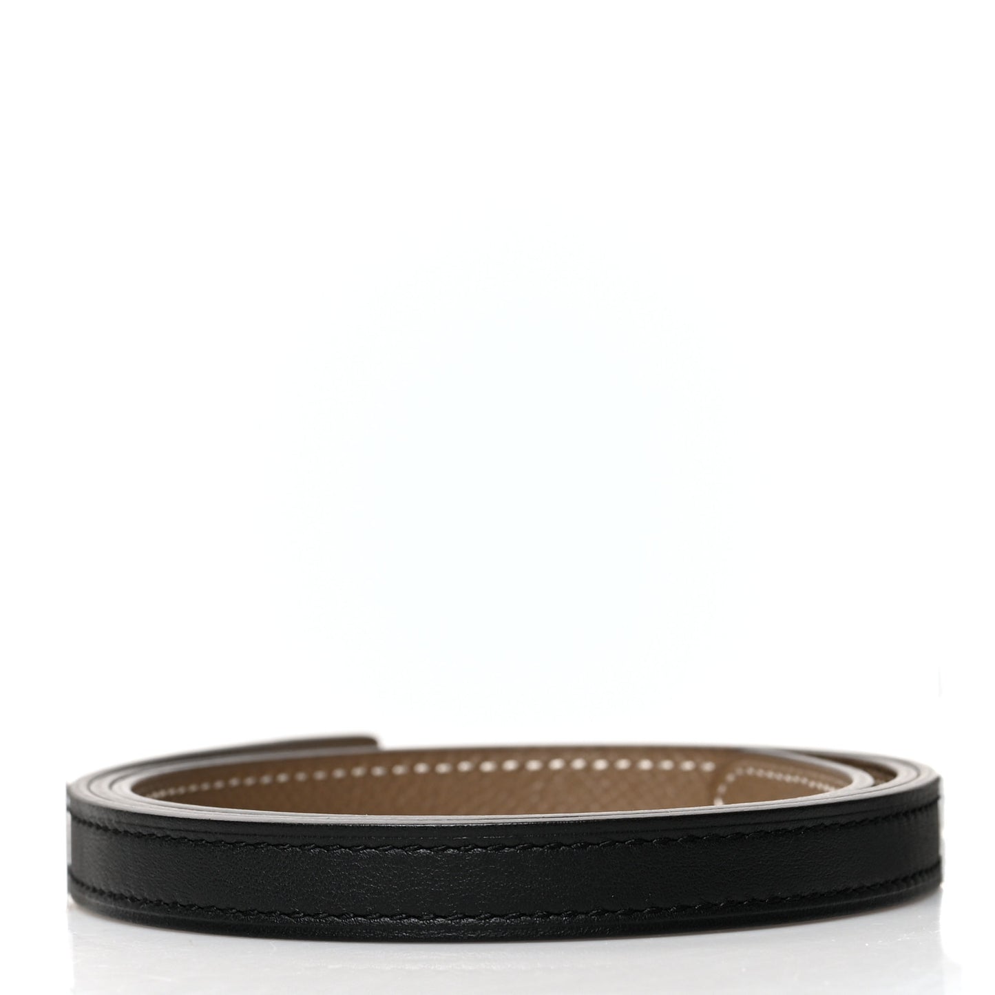 Swift Epsom 13mm Belt Strap 85 Black Etoupe