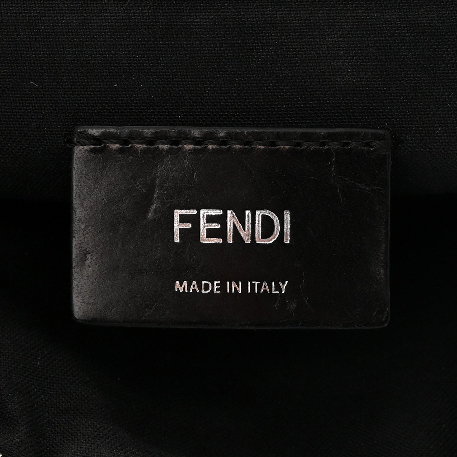 Fendi Vitello Catalan Mirror FF 1974 Embossed Belt Bag Argento 6 of 10