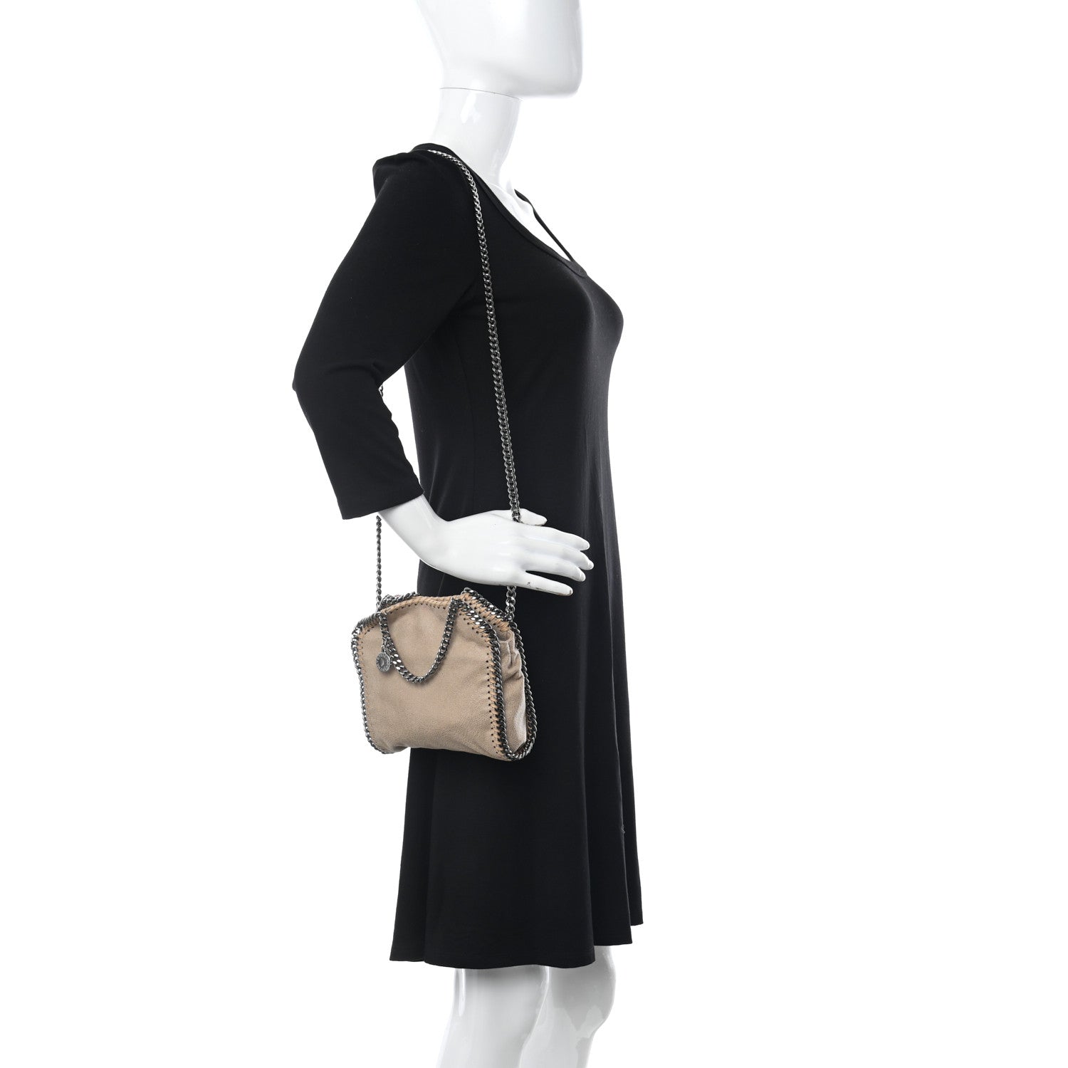 Stella McCartney Shaggy Deer Tiny Falabella Fold Over Cream 2 of 10