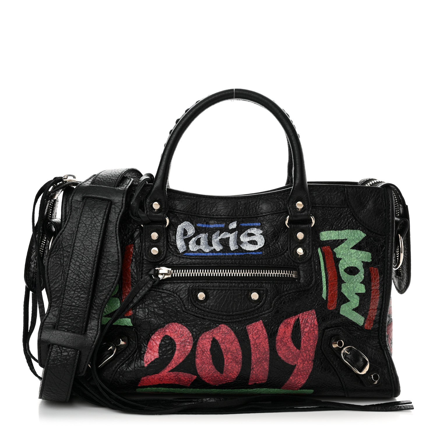 Balenciaga Agneau Arena Car Tag Classic Silver Hardware S City Black TBC 1 of 12