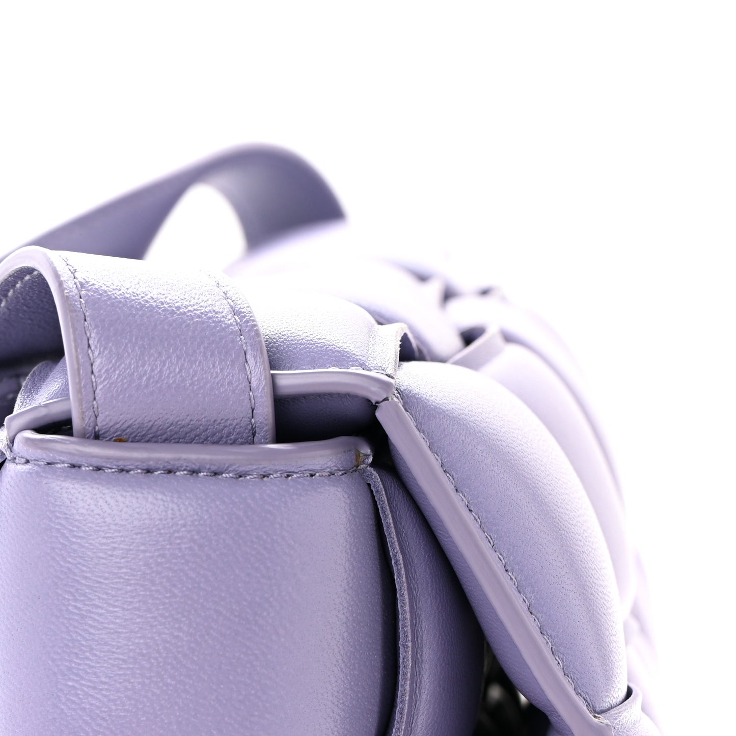 Nappa Maxi Intreccio Padded Cassette Crossbody Bag Lavender