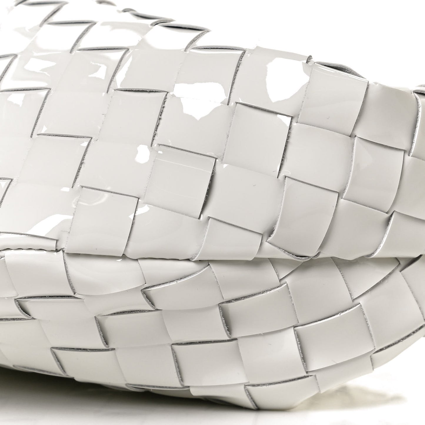 Patent Nappa Intrecciato Mini Jodie White
