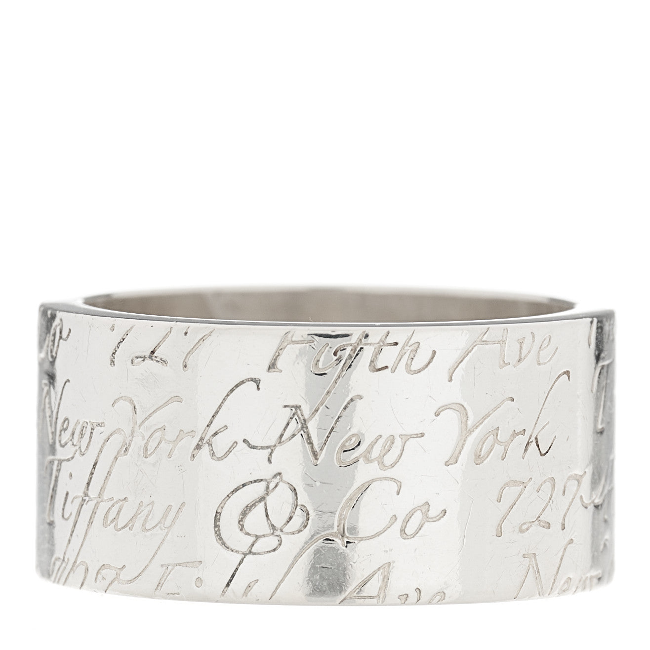 Sterling Silver 10mm Notes Wide Ring 54 7