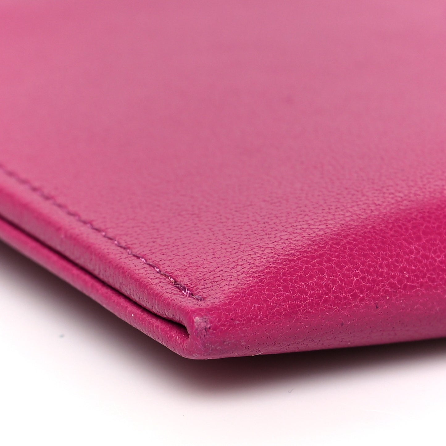 Calfskin Timeless CC Zip Pouch Fuchsia