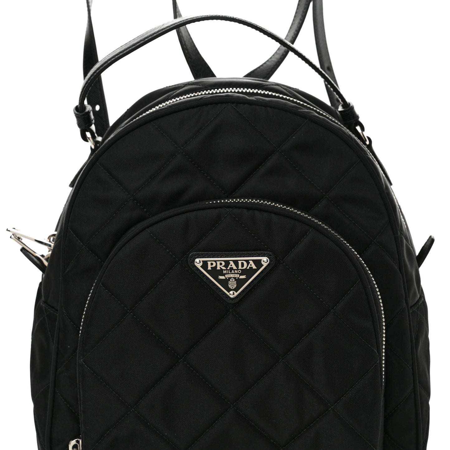 Nylon Tessuto Impuntu Quilted Backpack Black