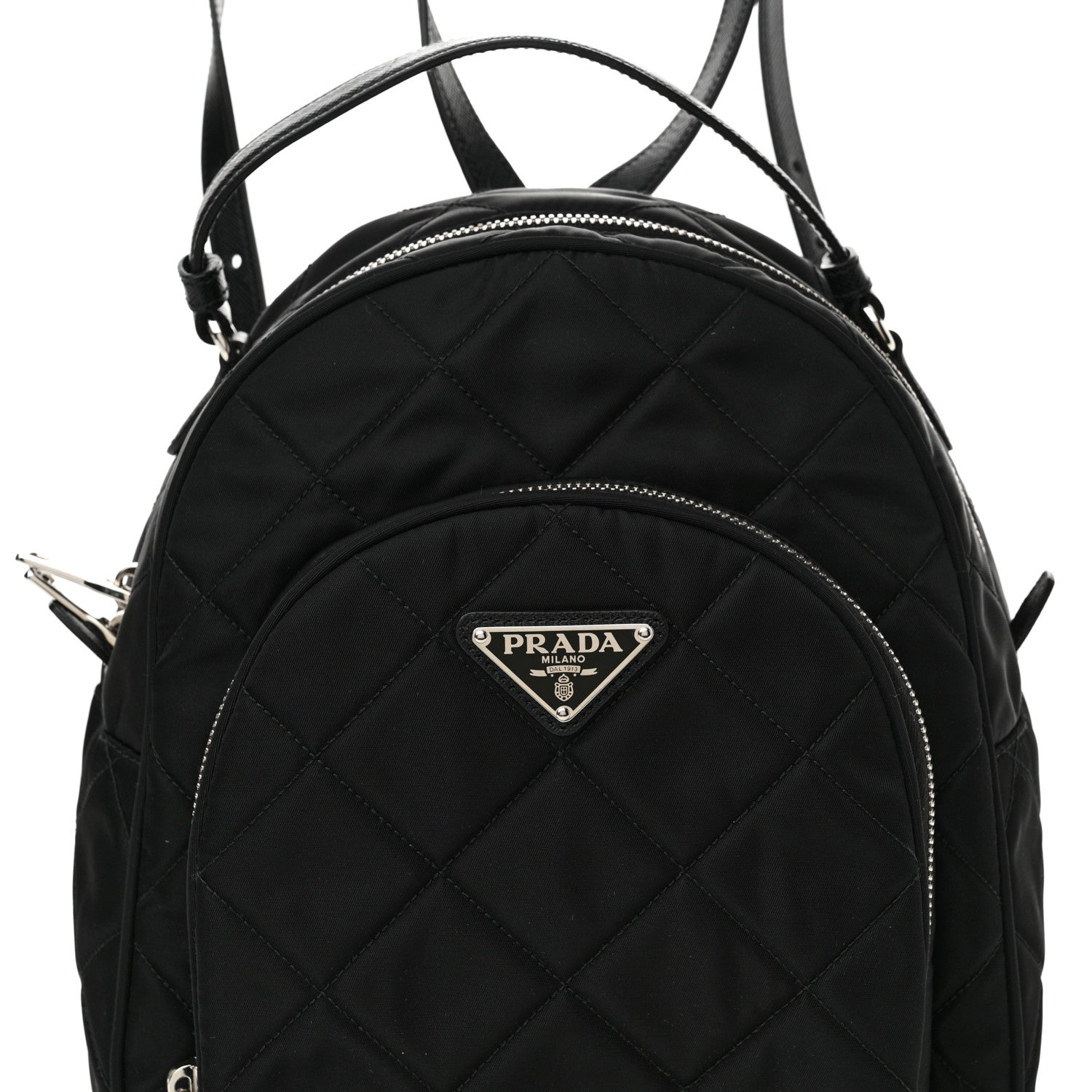 Prada Nylon Tessuto Impuntu Quilted Backpack Black 8 of 10