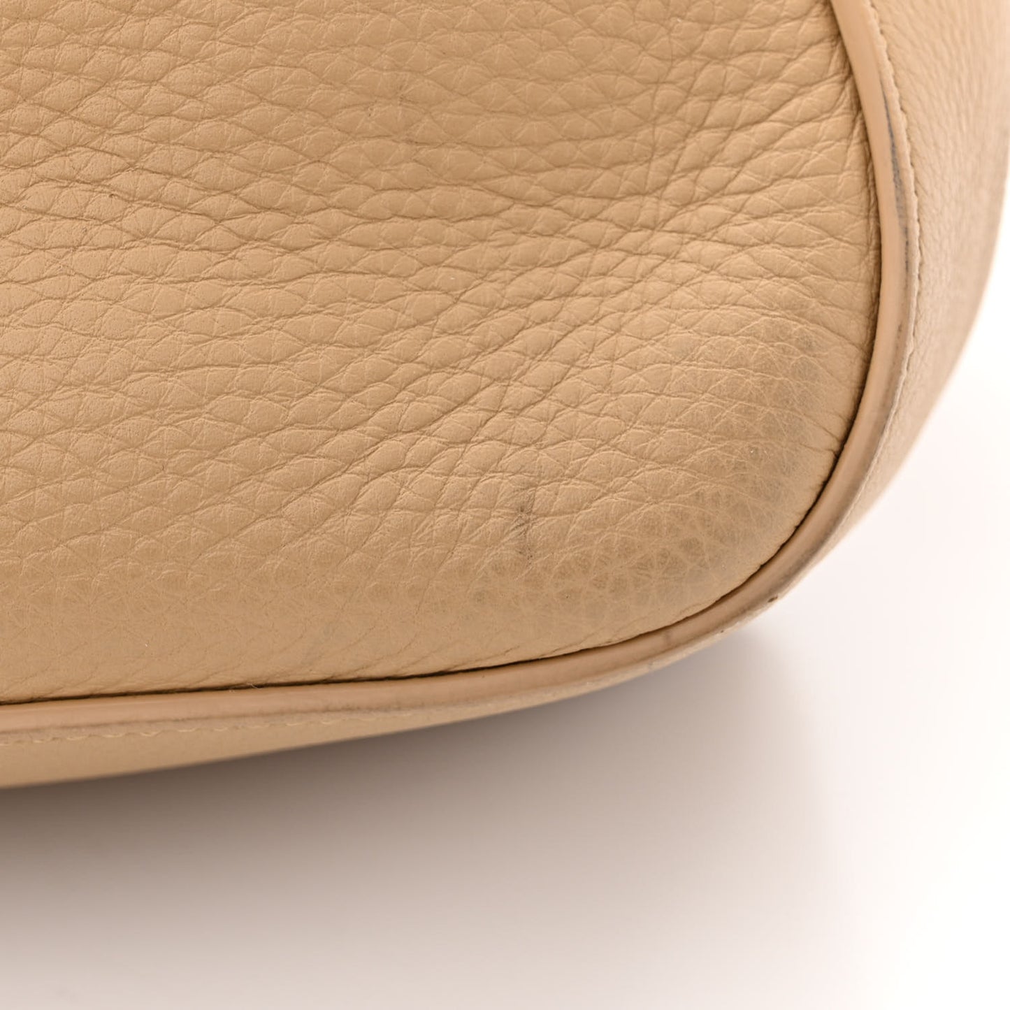 Grained Calfskin Avery Flap Messenger Bag Beige
