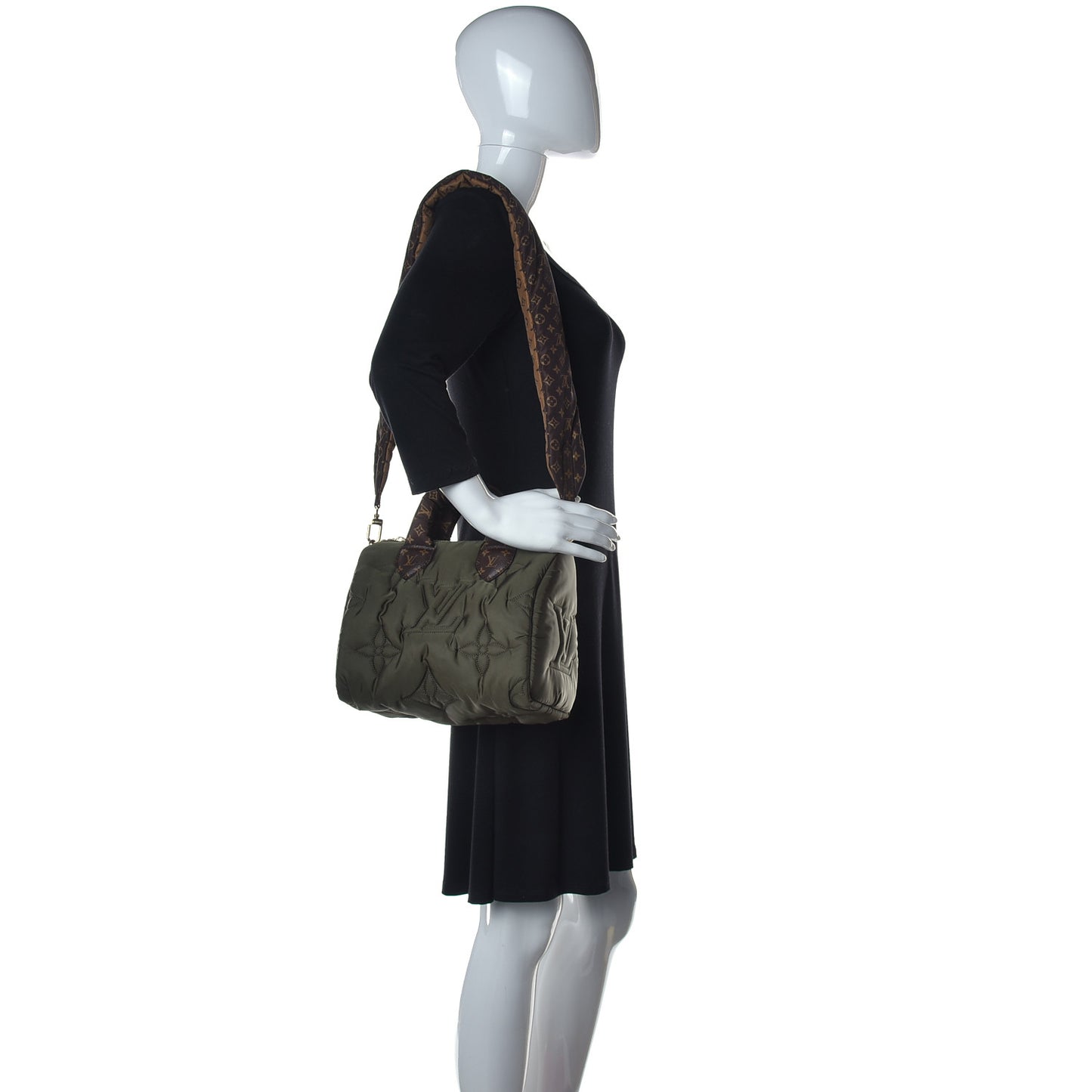 Econyl Mini Monogram Pillow Speedy Bandouliere 25 Khaki