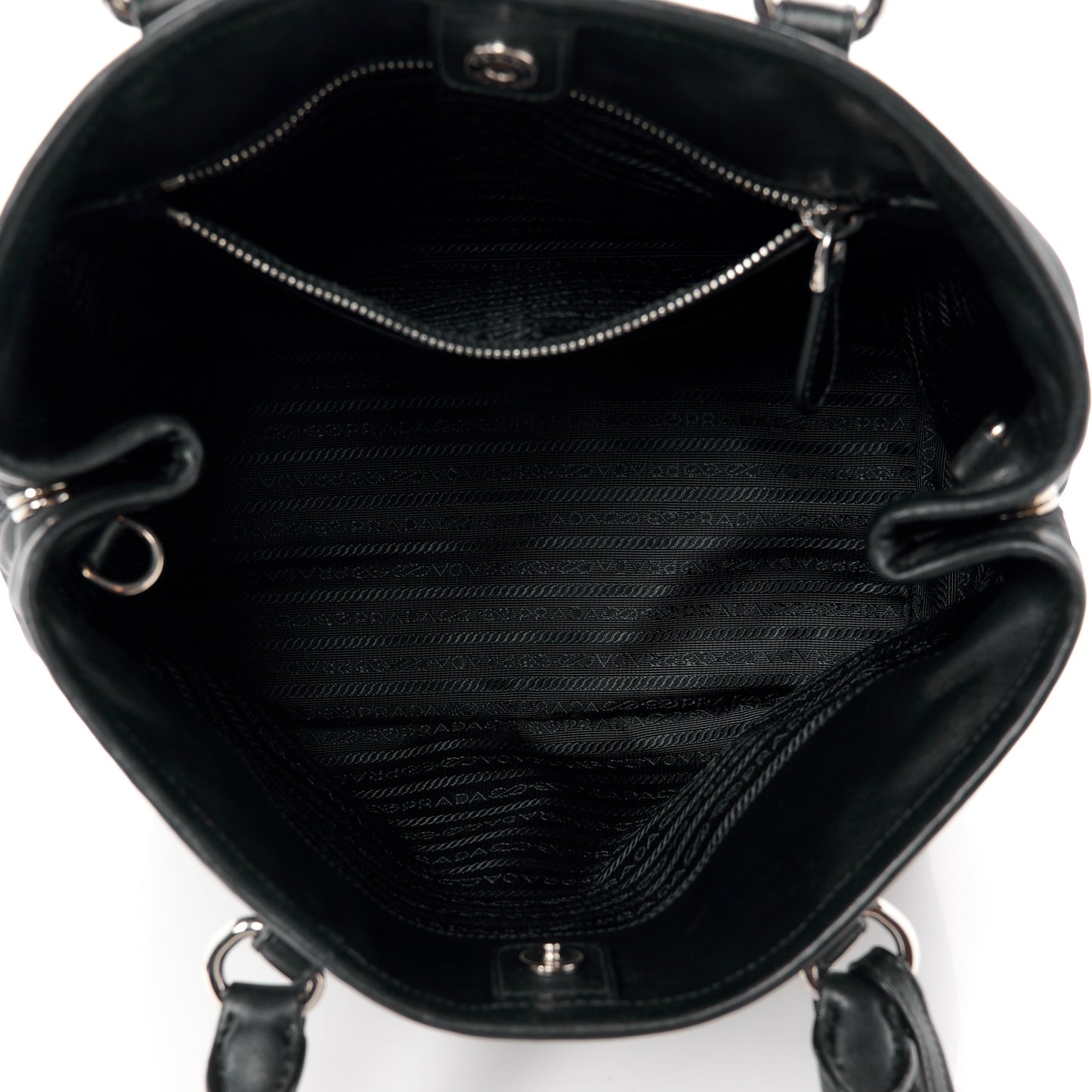 Tessuto Nylon Soft Calf Tote Black