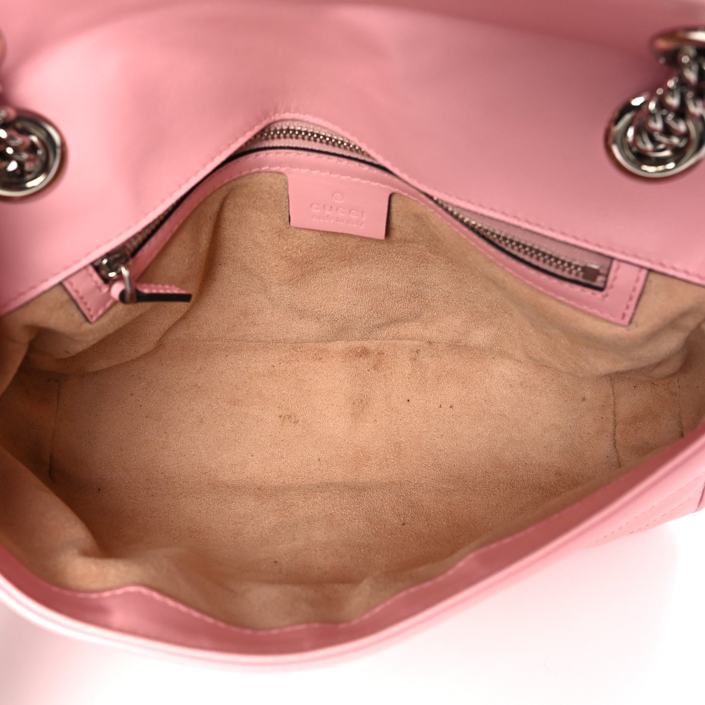 Calfskin Matelasse Small GG Marmont Shoulder Bag Wild Rose