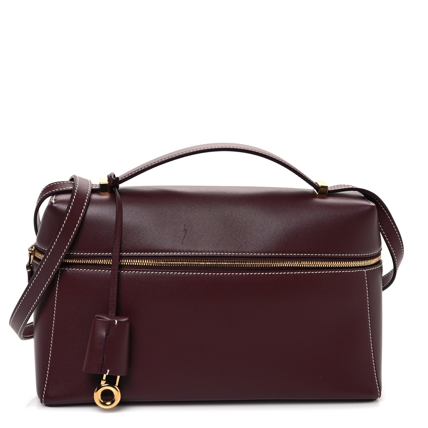 Loro Piana Saddle Calfskin Extra Bag L27 Azuki Beans 1709652