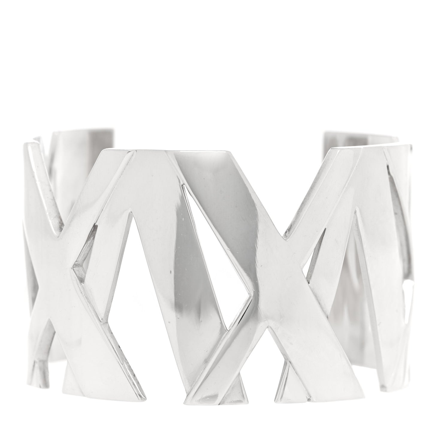 Sterling Silver Wide Atlas Cuff Bracelet