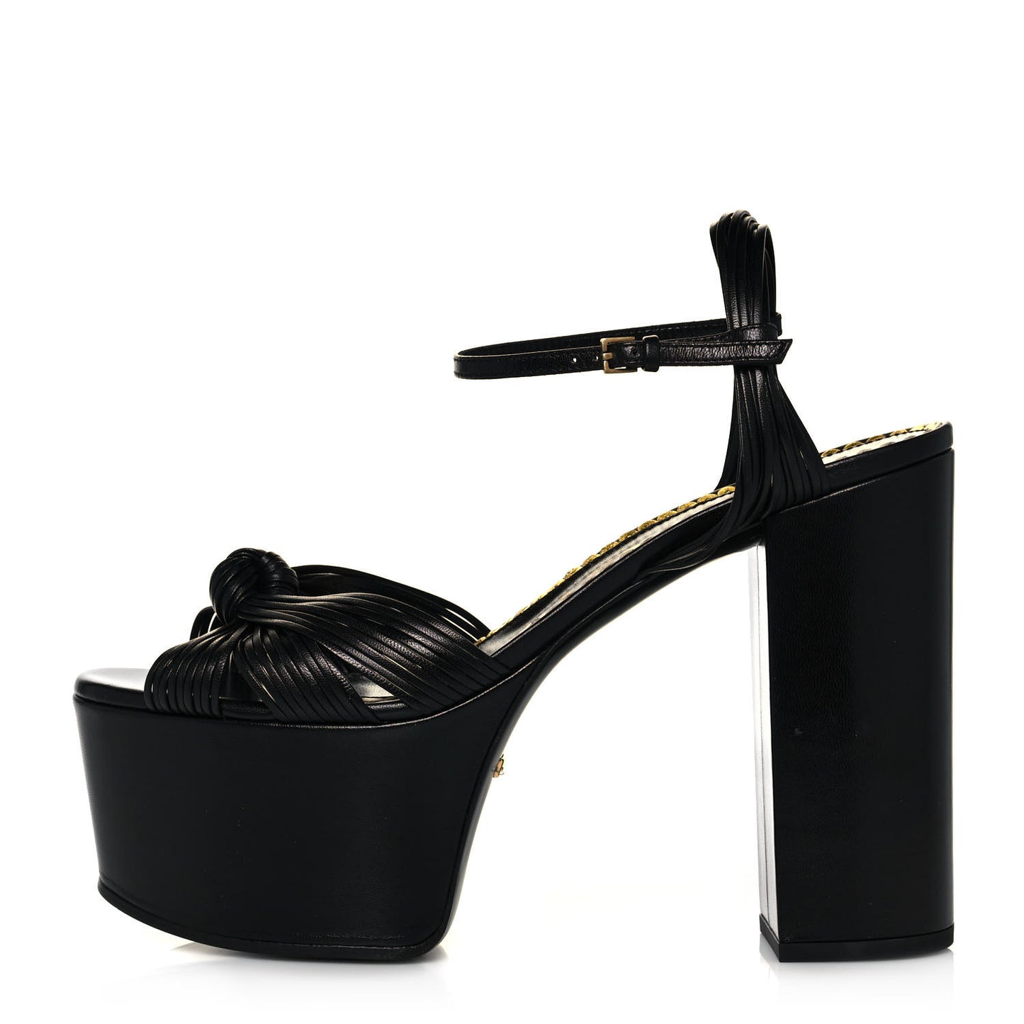 Malaga Kid Crawford Knotted Strap Platform Sandals 39 Black