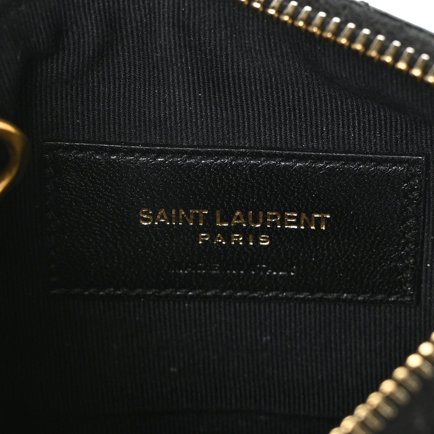 Calfskin Matelasse Monogram Key Pouch Black