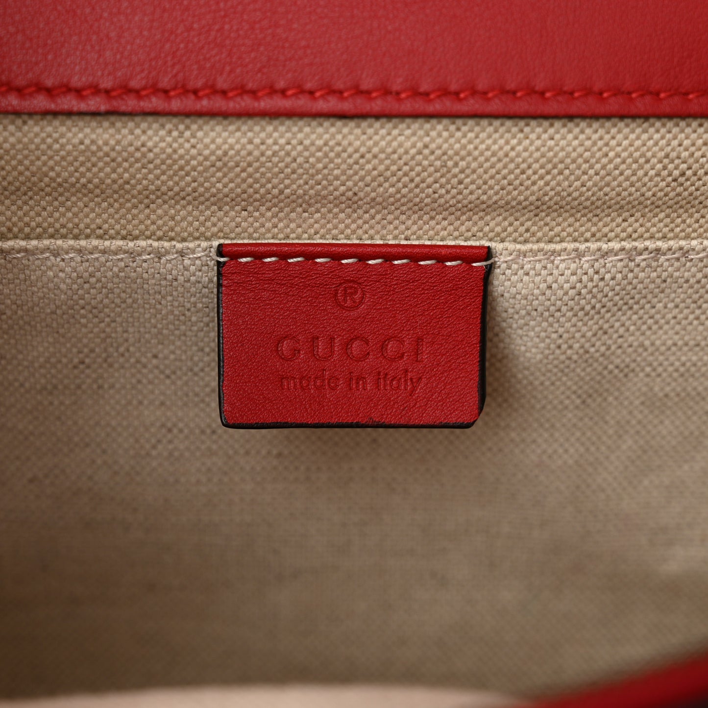 Moon Calfskin Web Medium Dionysus Bamboo Top Handle Bag Hibiscus Red