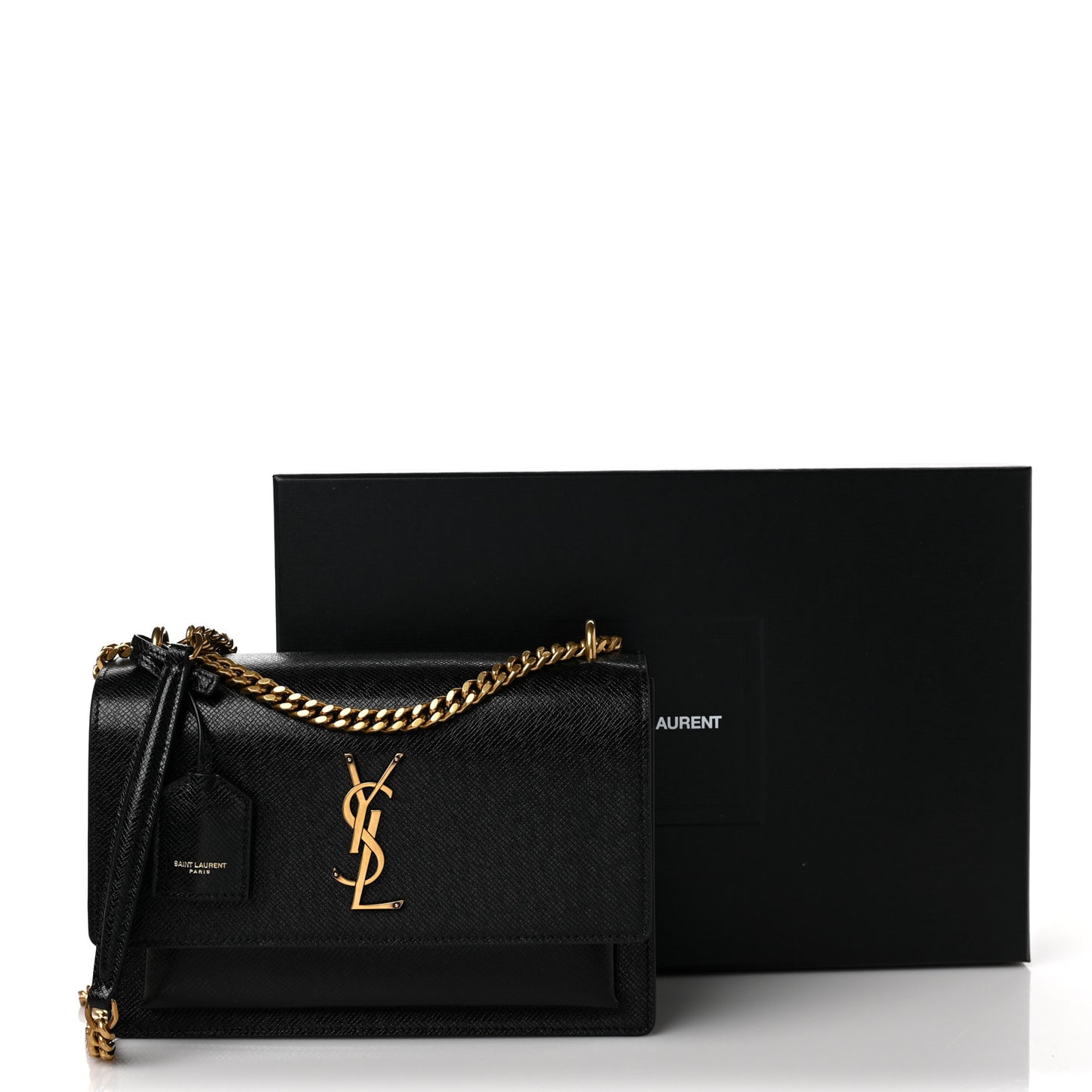 Coated Bark Calfskin Medium Monogram Sunset Black
