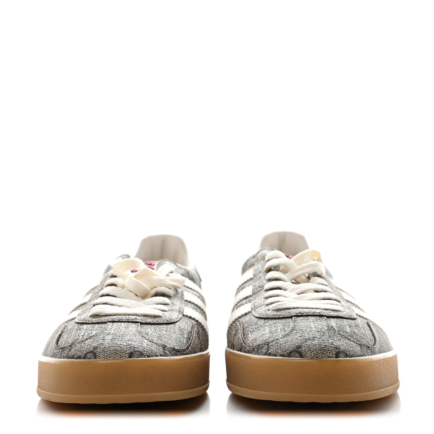 X ADIDAS GG Supreme Monogram Mens Gazelle Sneakers 7.5 Beige Ebony Off White New Shamarock