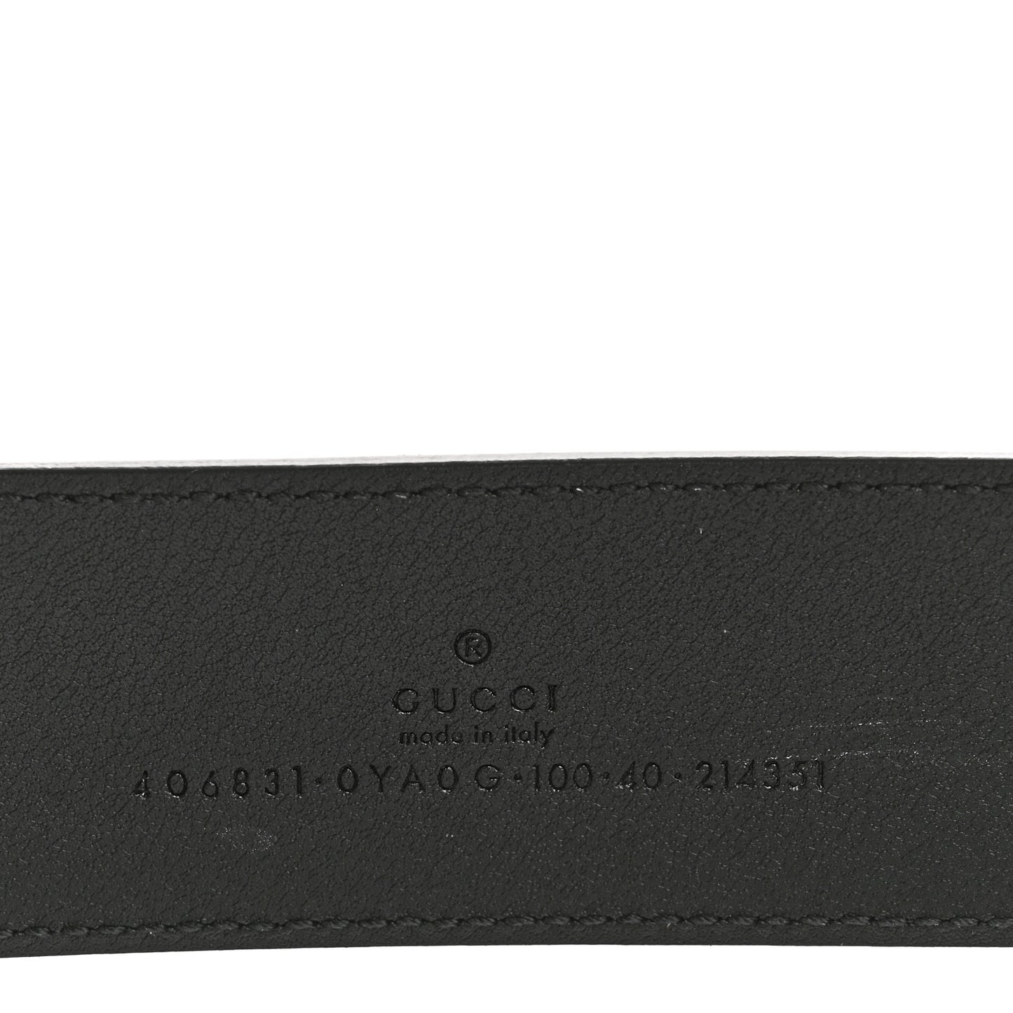 Textured Calfskin Double G 40mm Belt 100 40 Black