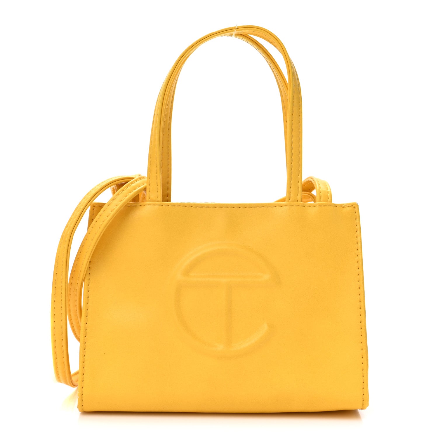 Telfar Vegan Leather Small Shopping Bag Yellow 1 of 14