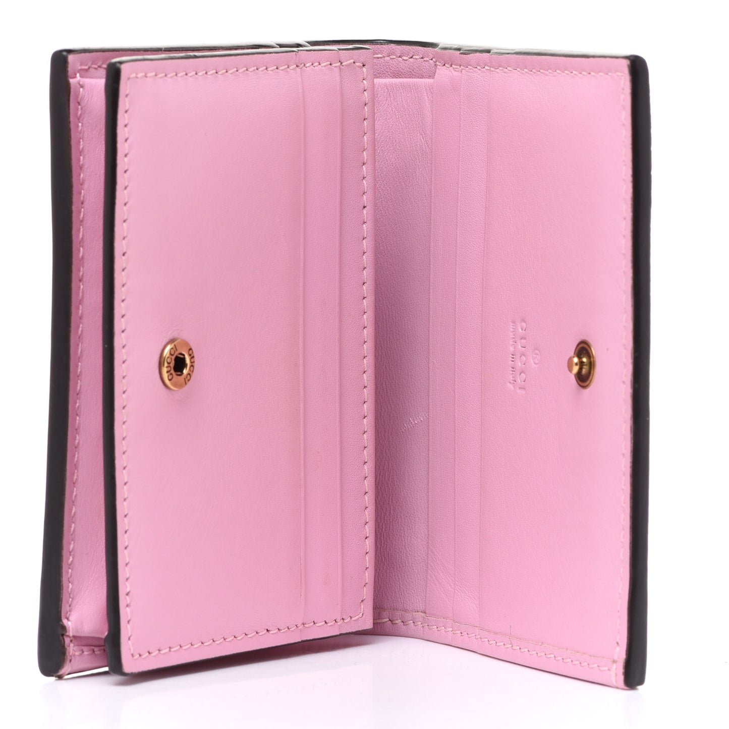 GG Supreme Monogram Strawberry Card Case