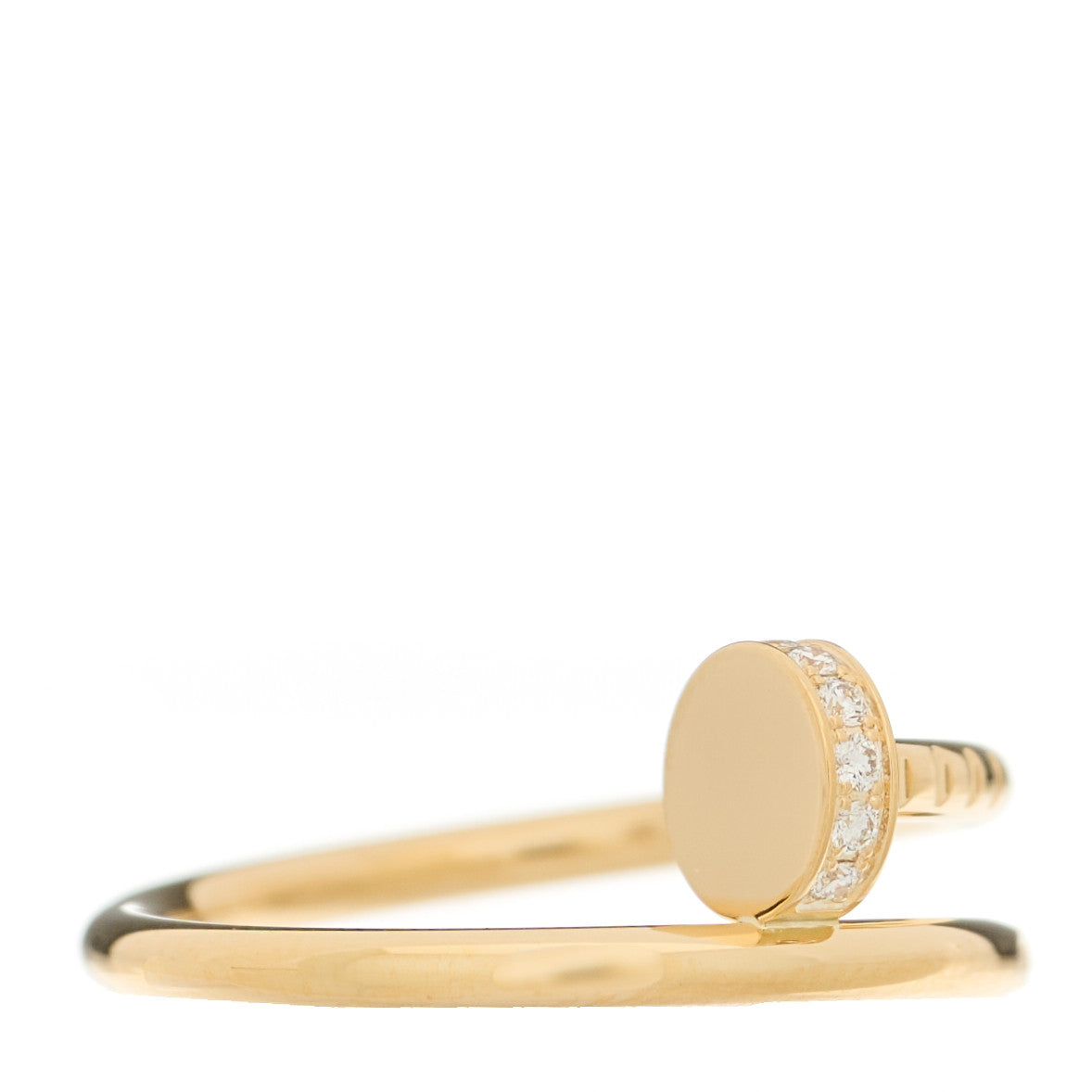 18K Yellow Gold Diamond Small Juste Un Clou Ring 50 5.25