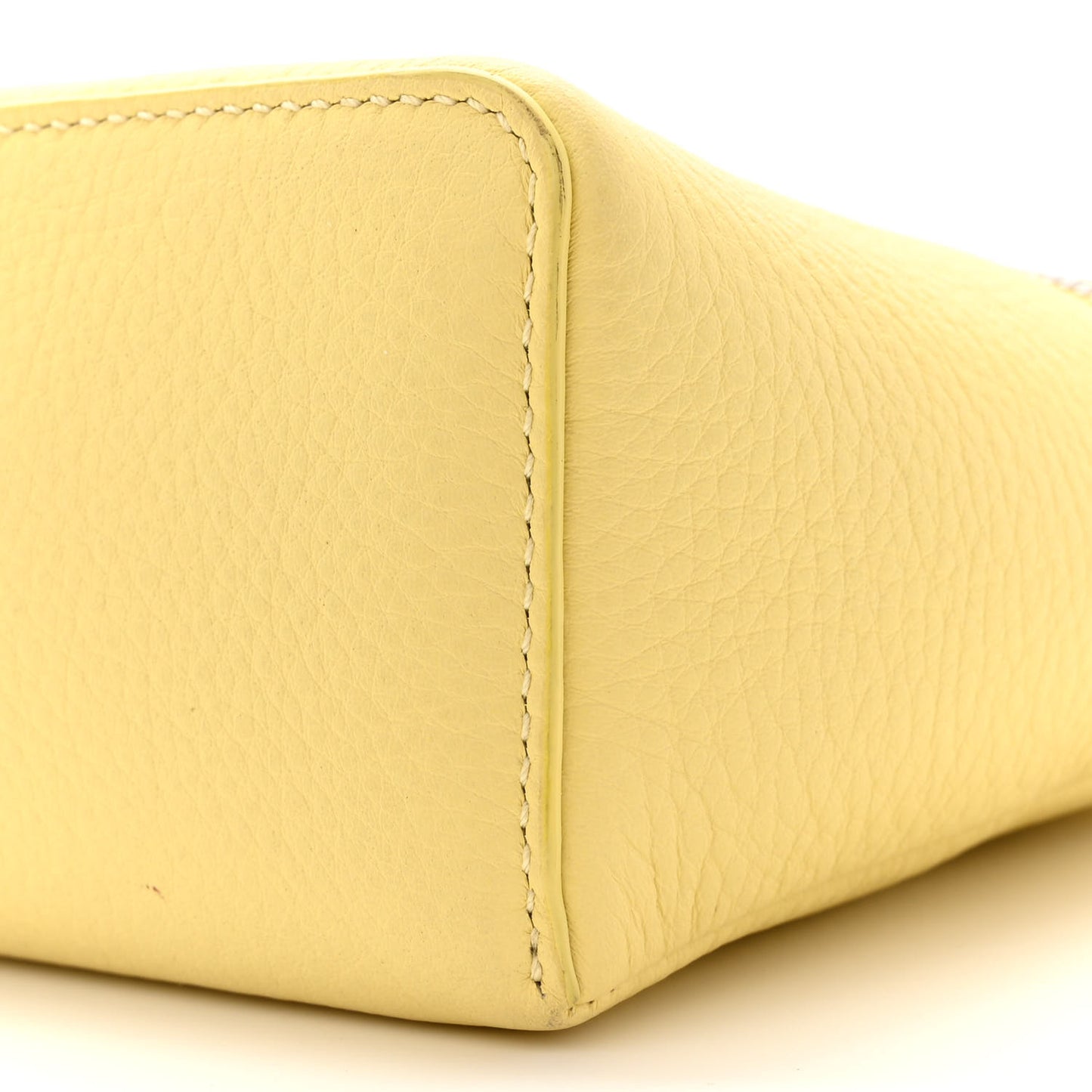 Grained Calfskin L19 Extra Pocket Pouch Yellow