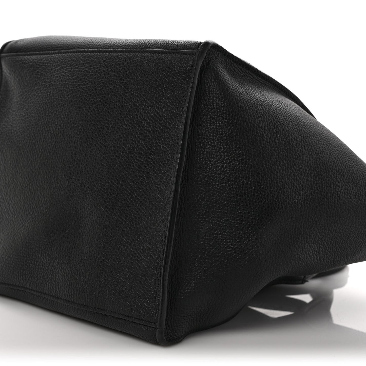 Supple Grained Calfskin Small Big Bag Black