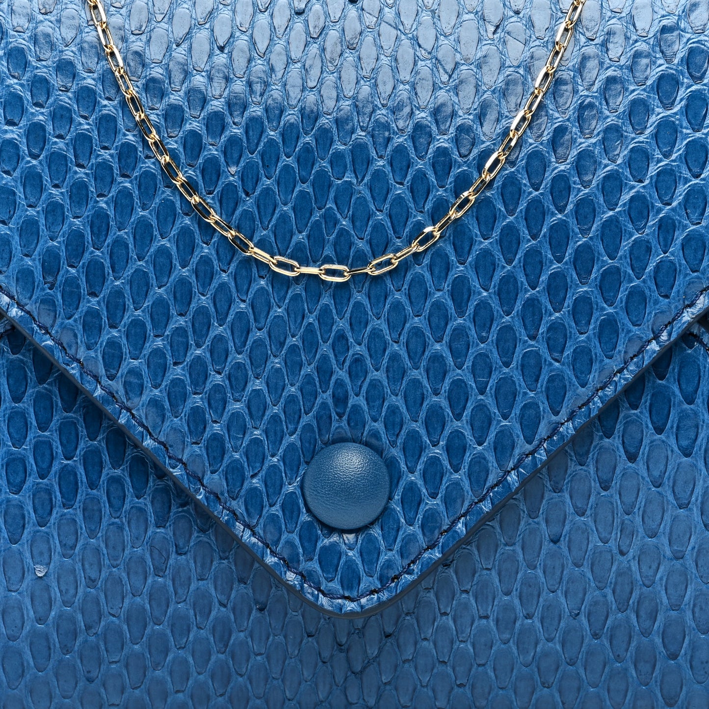 Snakeskin Envelope Chain Clutch Water Drop