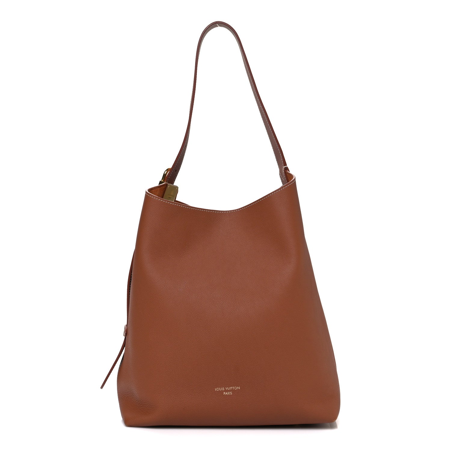 Louis Vuitton Grained Calfskin Low Key Hobo MM Cognac 1832759