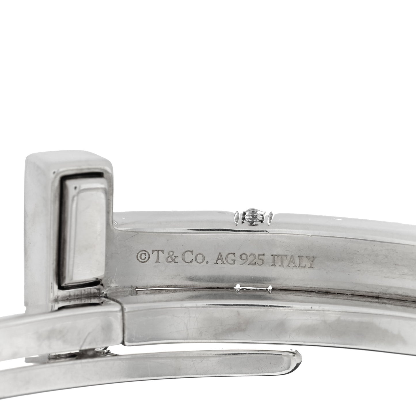 Sterling Silver Diamond T Square Wrap Bracelet