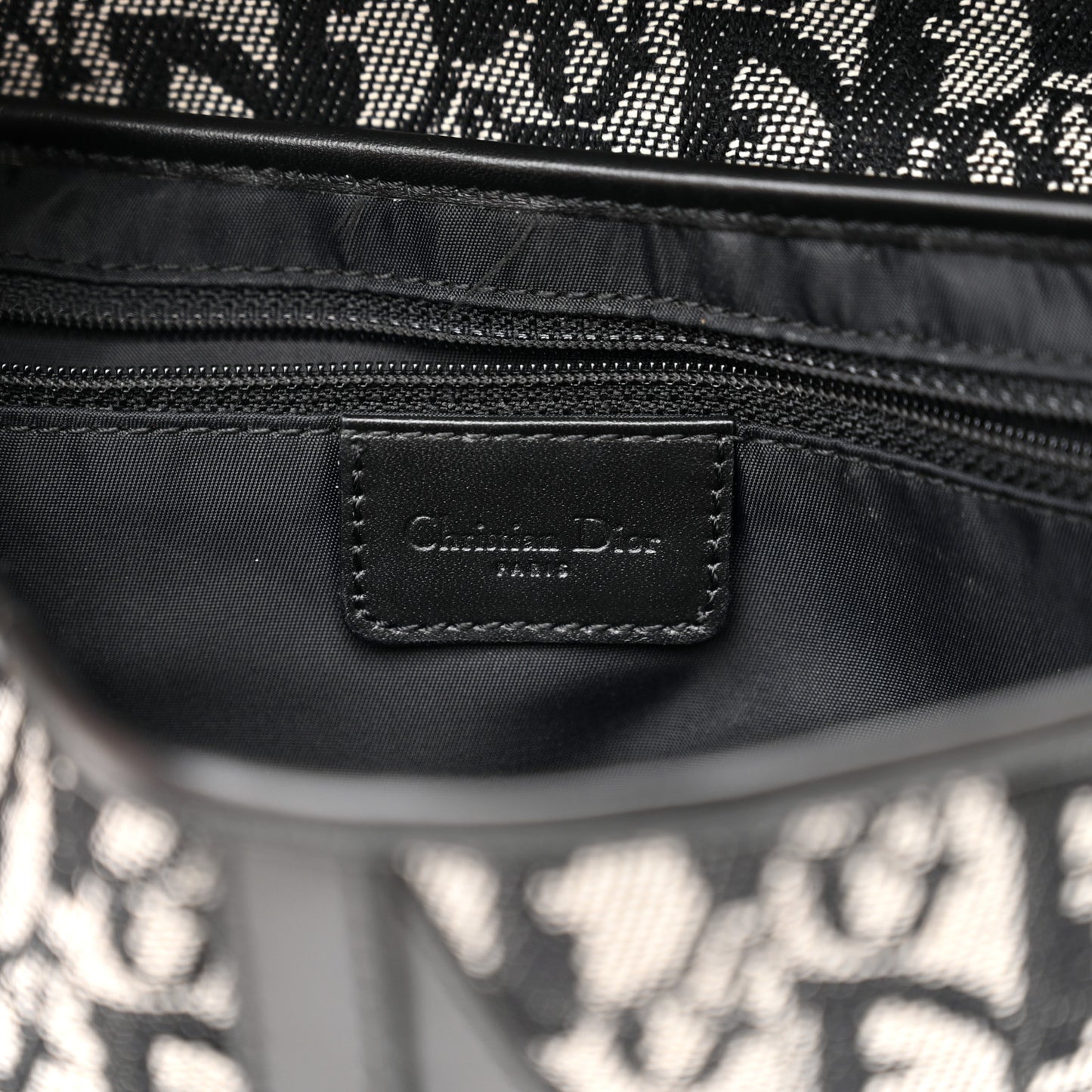 Monogram Saddle Bag Black