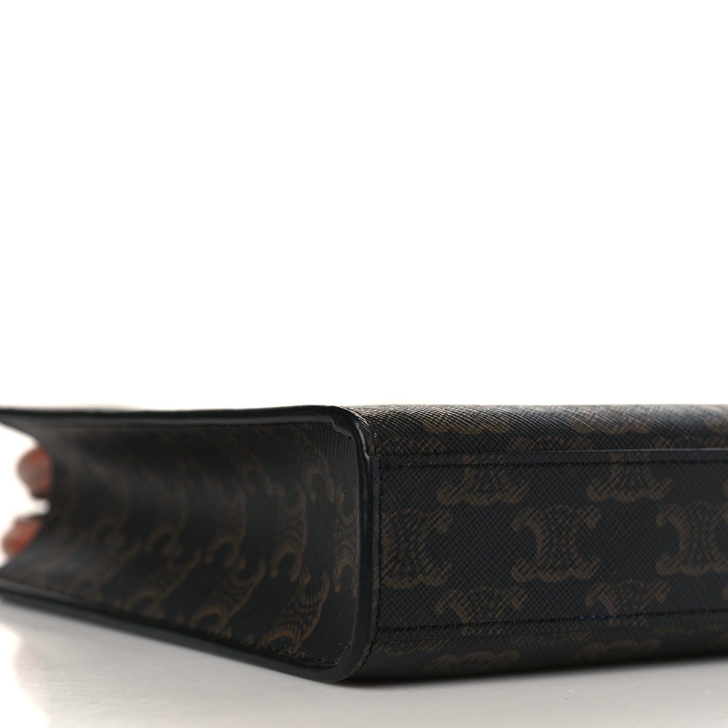 Triomphe Canvas Calfskin Mini Vertical Cabas Tan