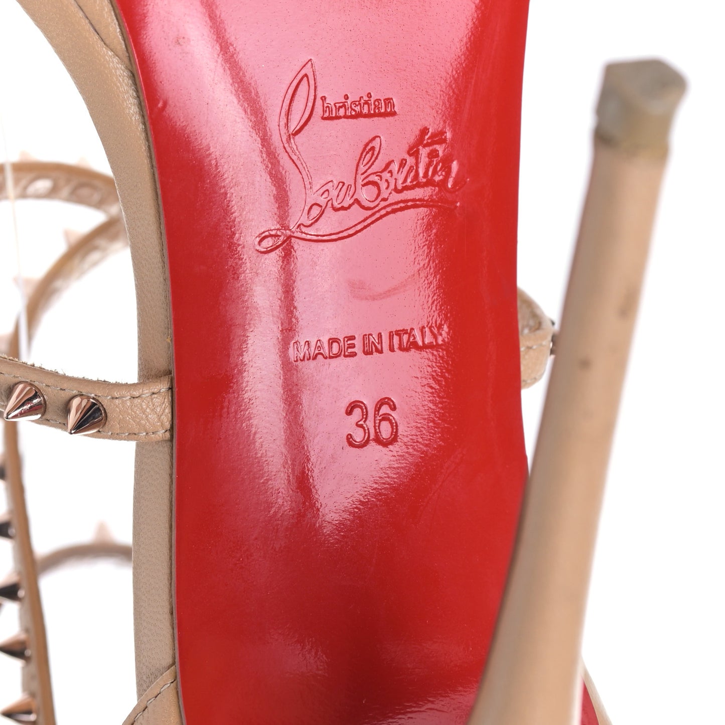 Kid Choca Spikes 100 Sandals 36 Nude Light Gold