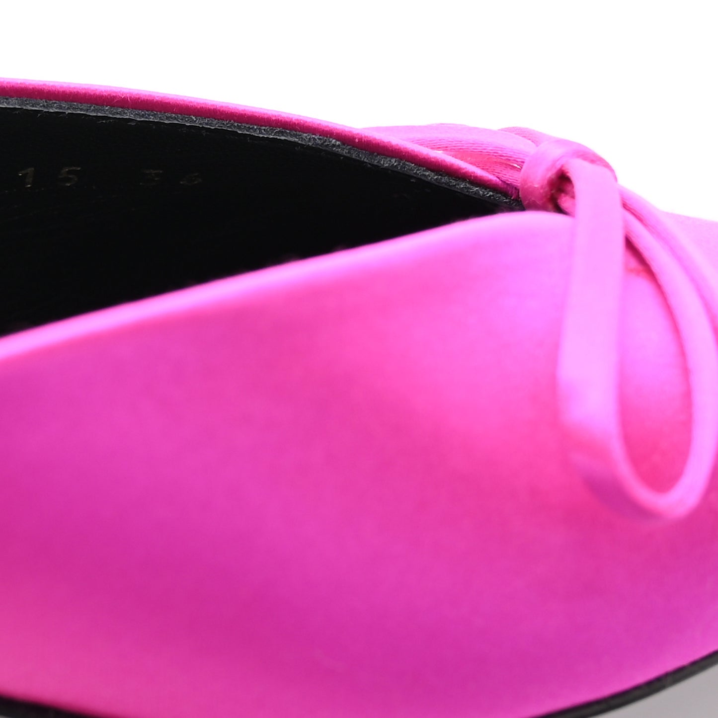 Satin Pointed Toe Knife Slingback 40mm Mules 36 Rose Fuchsia