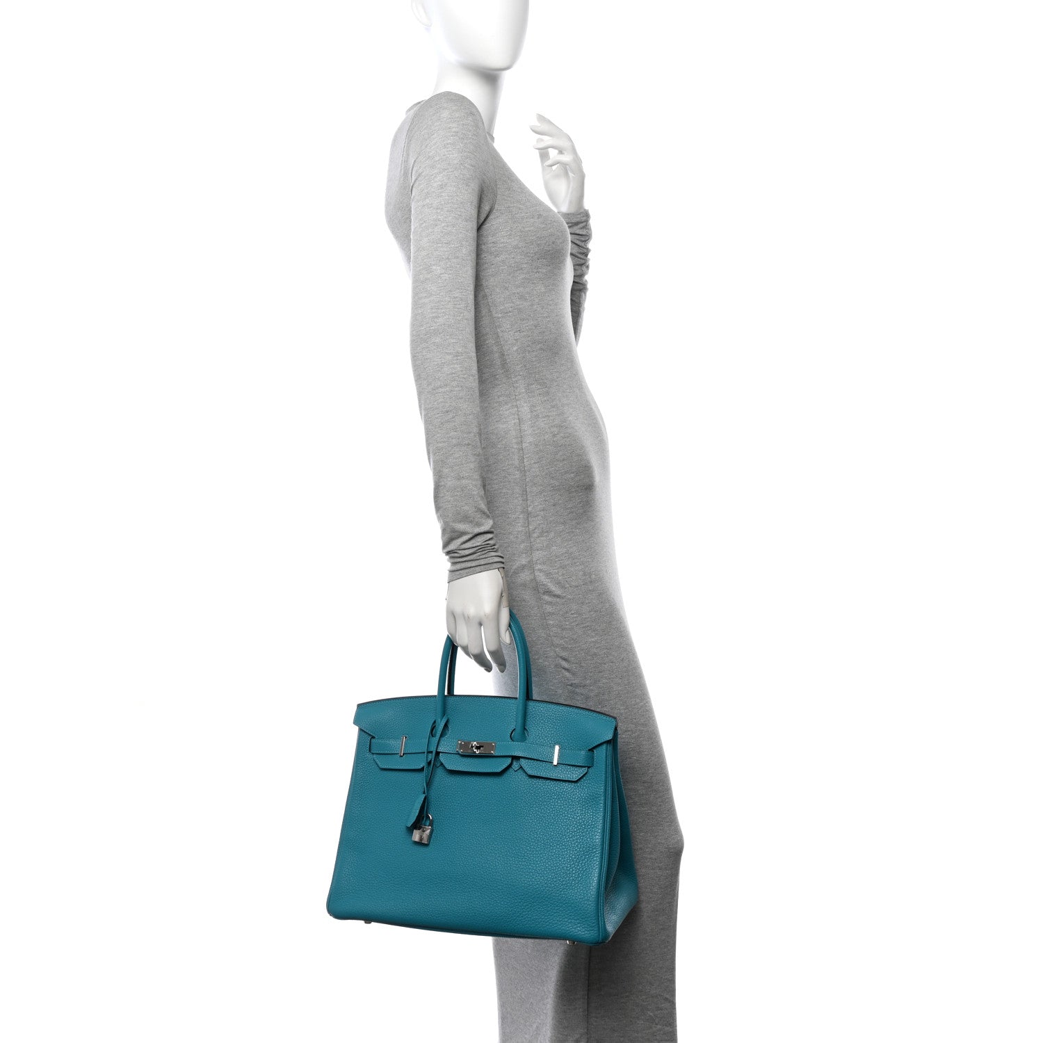 Hermes Togo BIRKIN 35 Turquoise 2 of 13