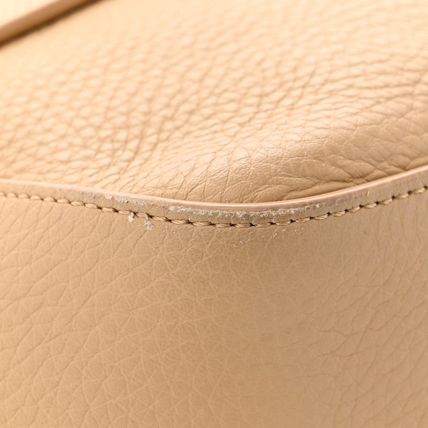 Grained Calfskin Avery Flap Messenger Bag Beige