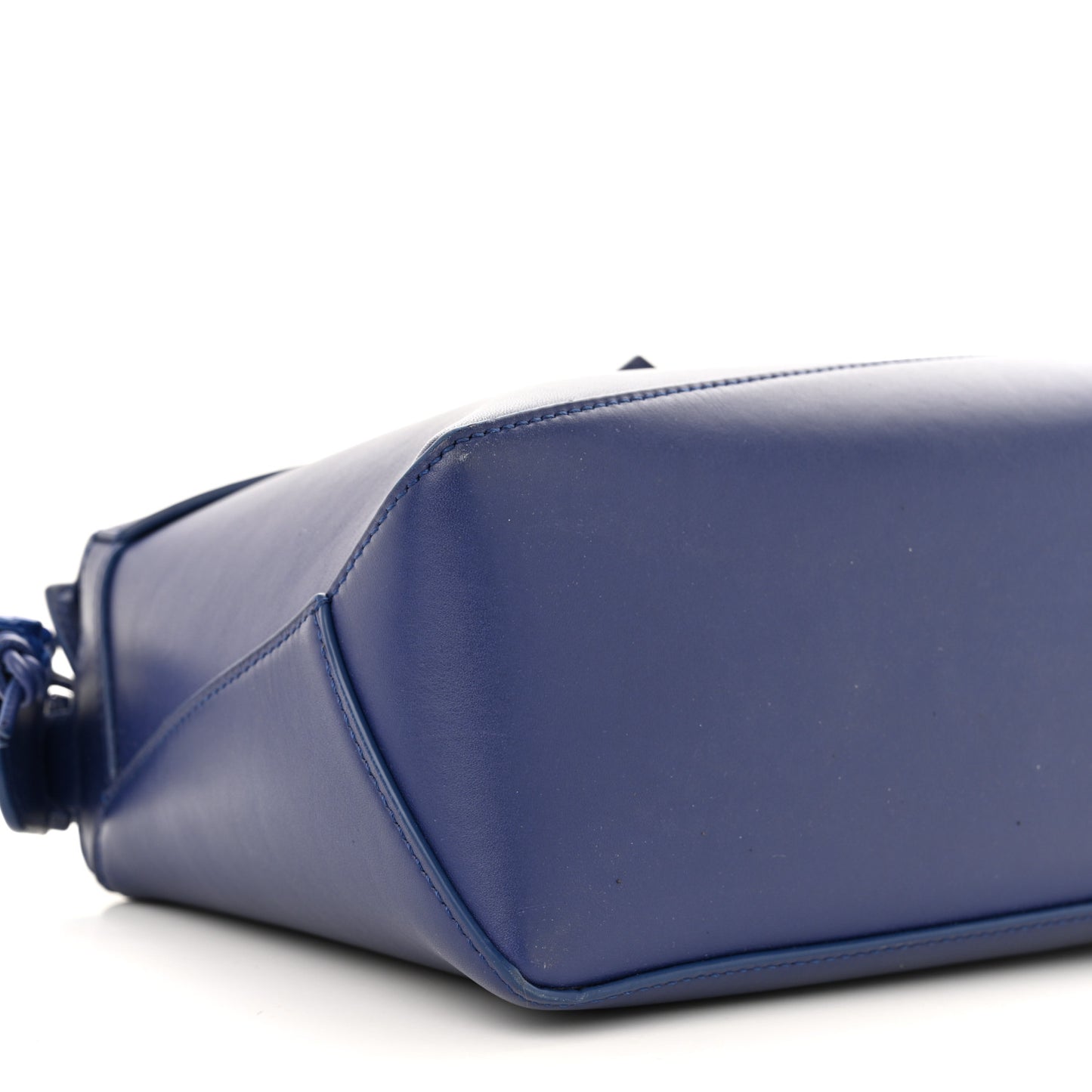 Satin Calfskin Monochrome Small Puzzle Edge Bag Navy