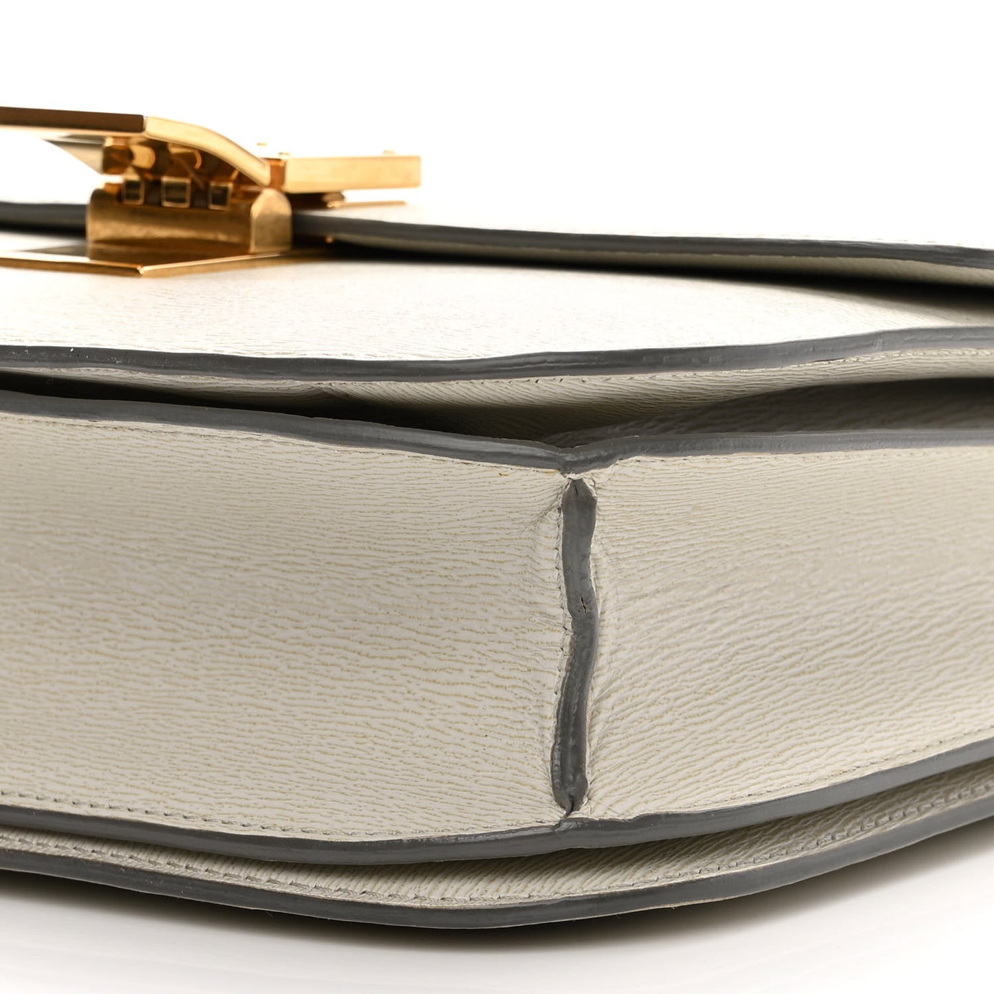 Liege Calfskin Medium Classic Box Flap Bag Pale Grey