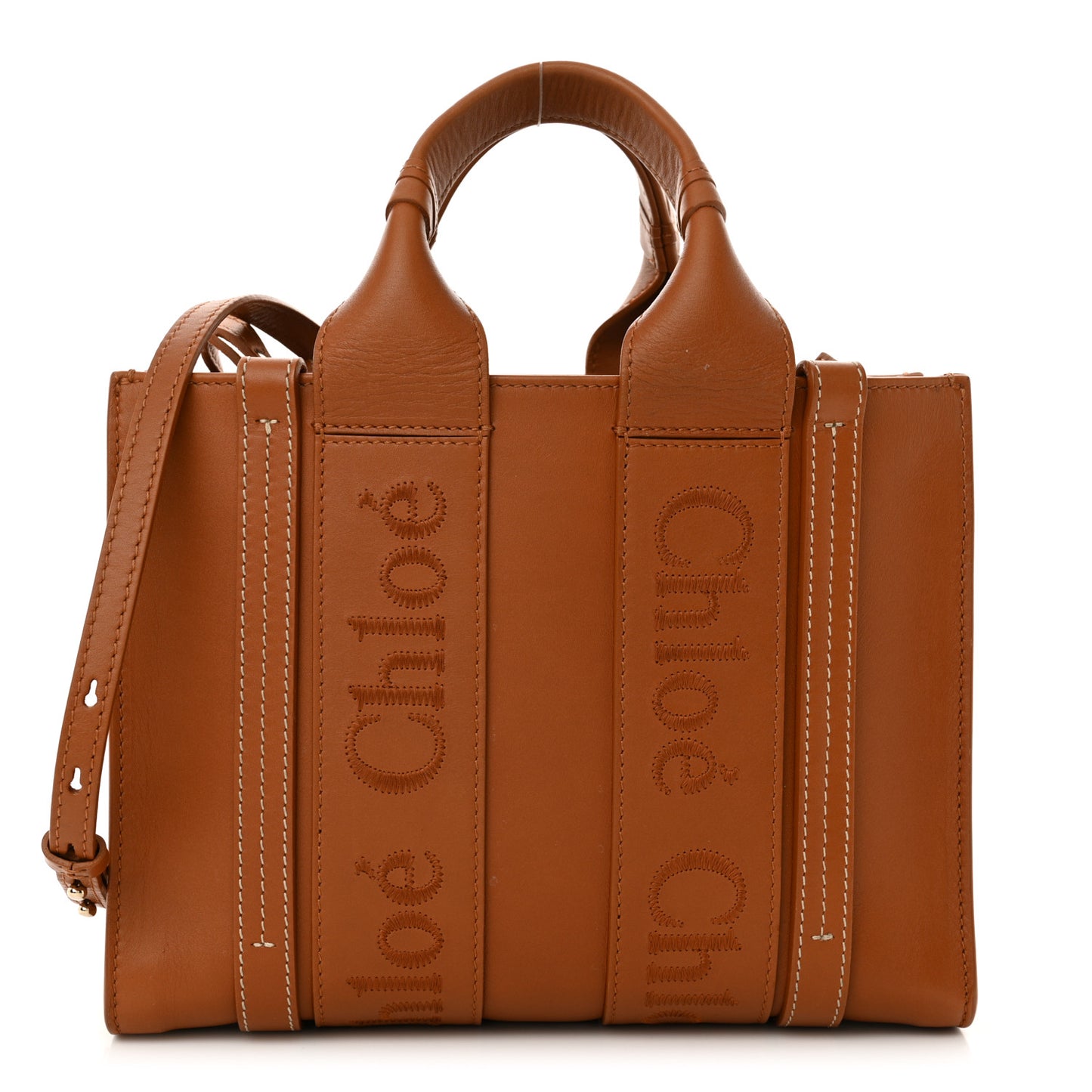 Calfskin Small Woody Tote Caramel