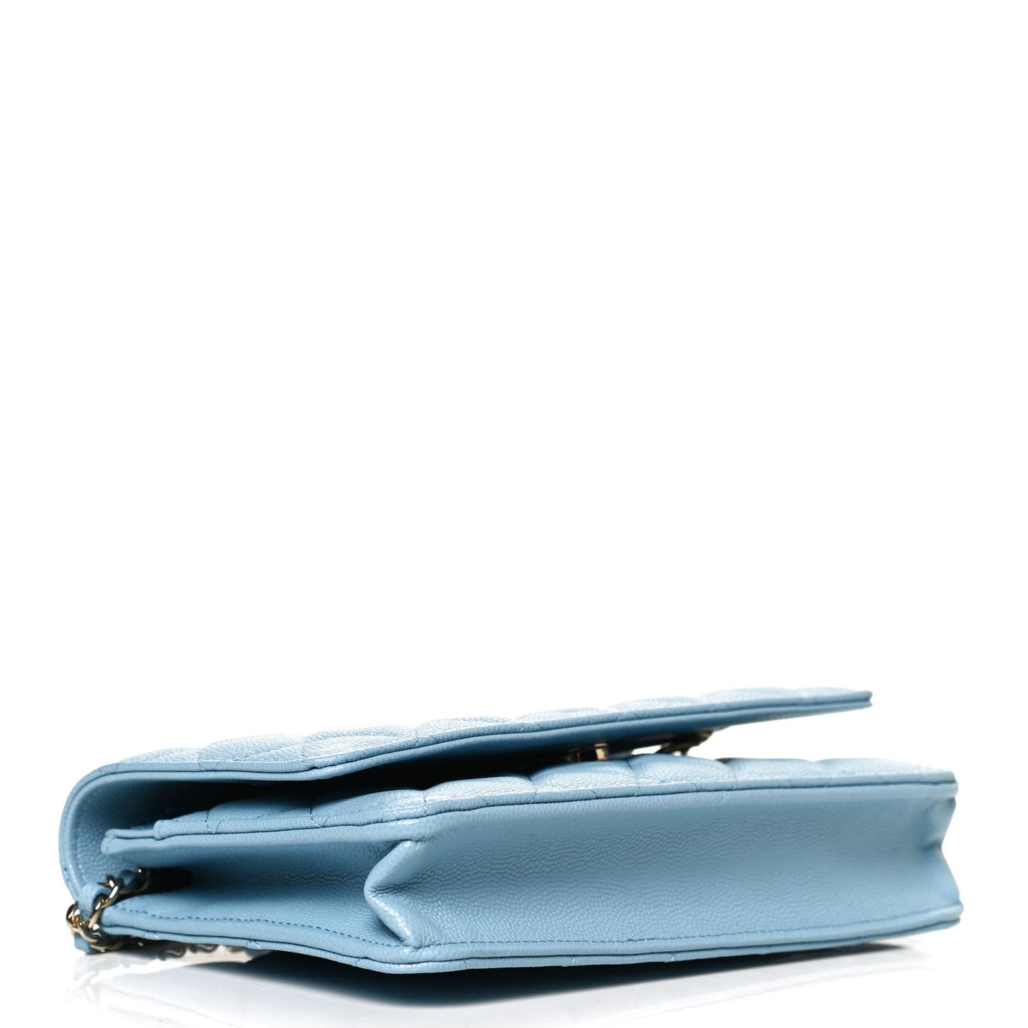 Caviar Quilted Wallet On Chain WOC Blue