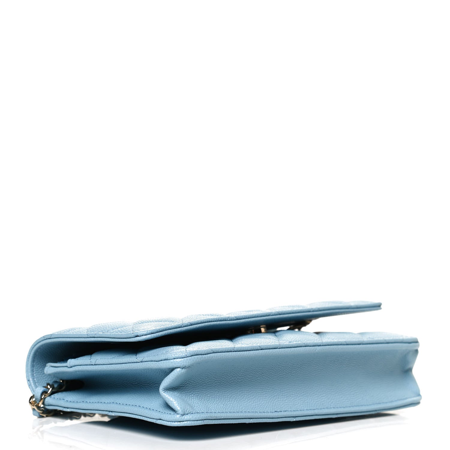 Chanel Caviar Quilted Wallet On Chain WOC Blue 3 of 12
