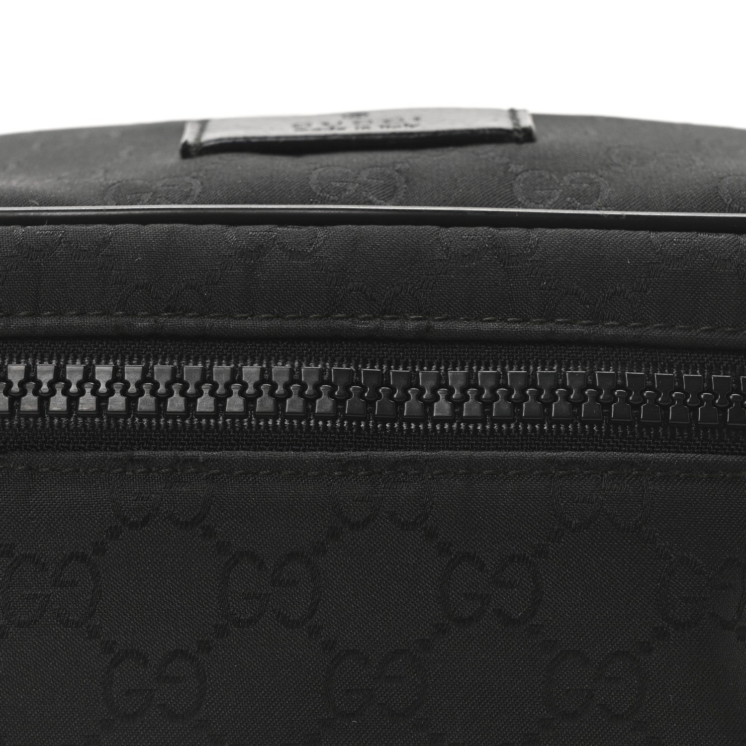 Gucci Nylon Monogram Fanny Pack Belt Bag Black 8 of 10