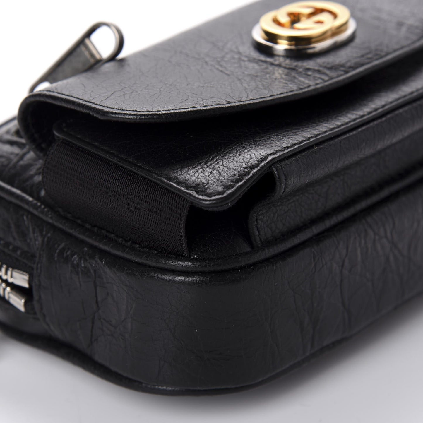 Fluffy Calfskin Mini Morpheus Belt Bag 70 28 Black
