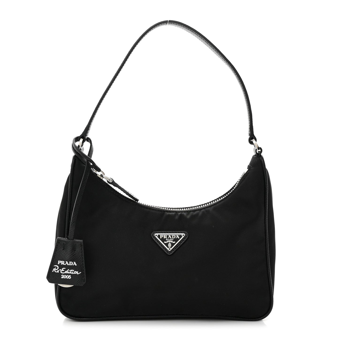 Tessuto Nylon Saffiano Mini Re-Edition 2005 Bag Black