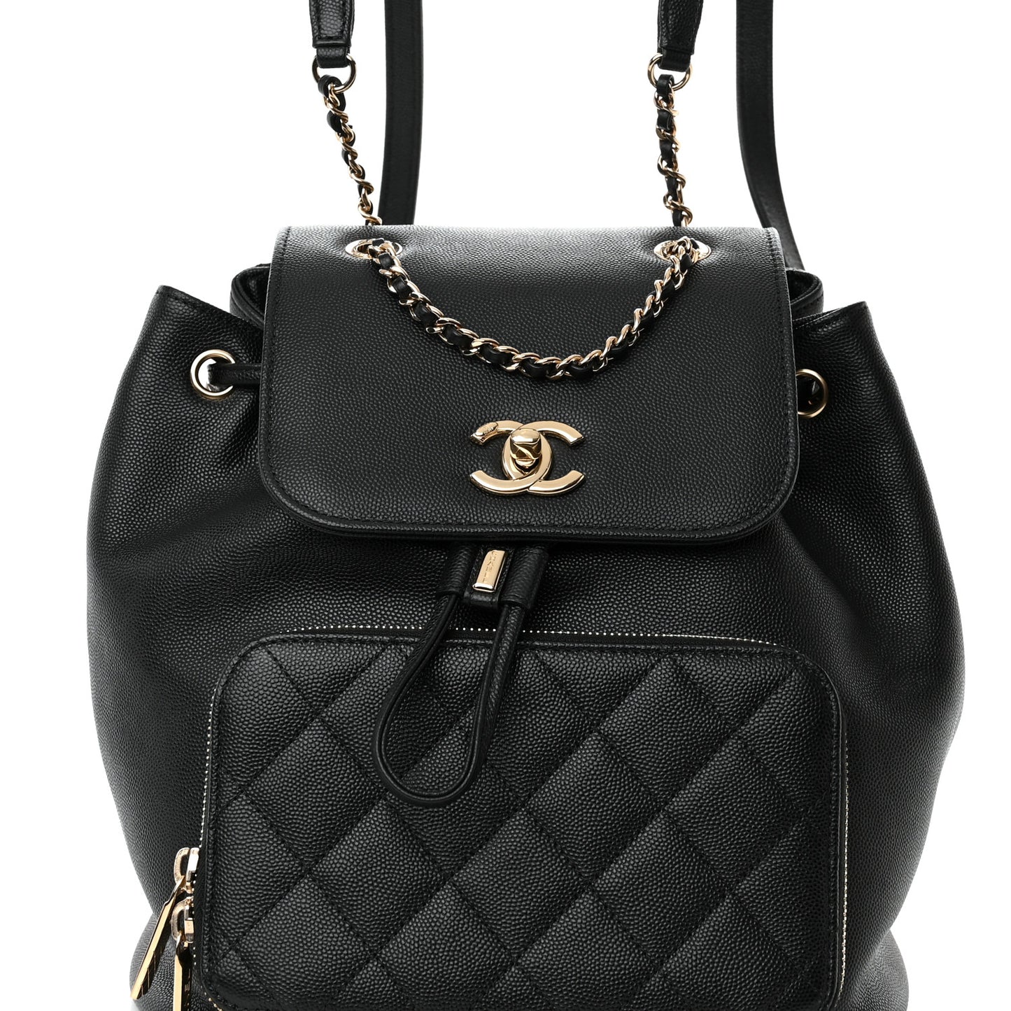 Caviar Quilted Business Affinity Backpack Black