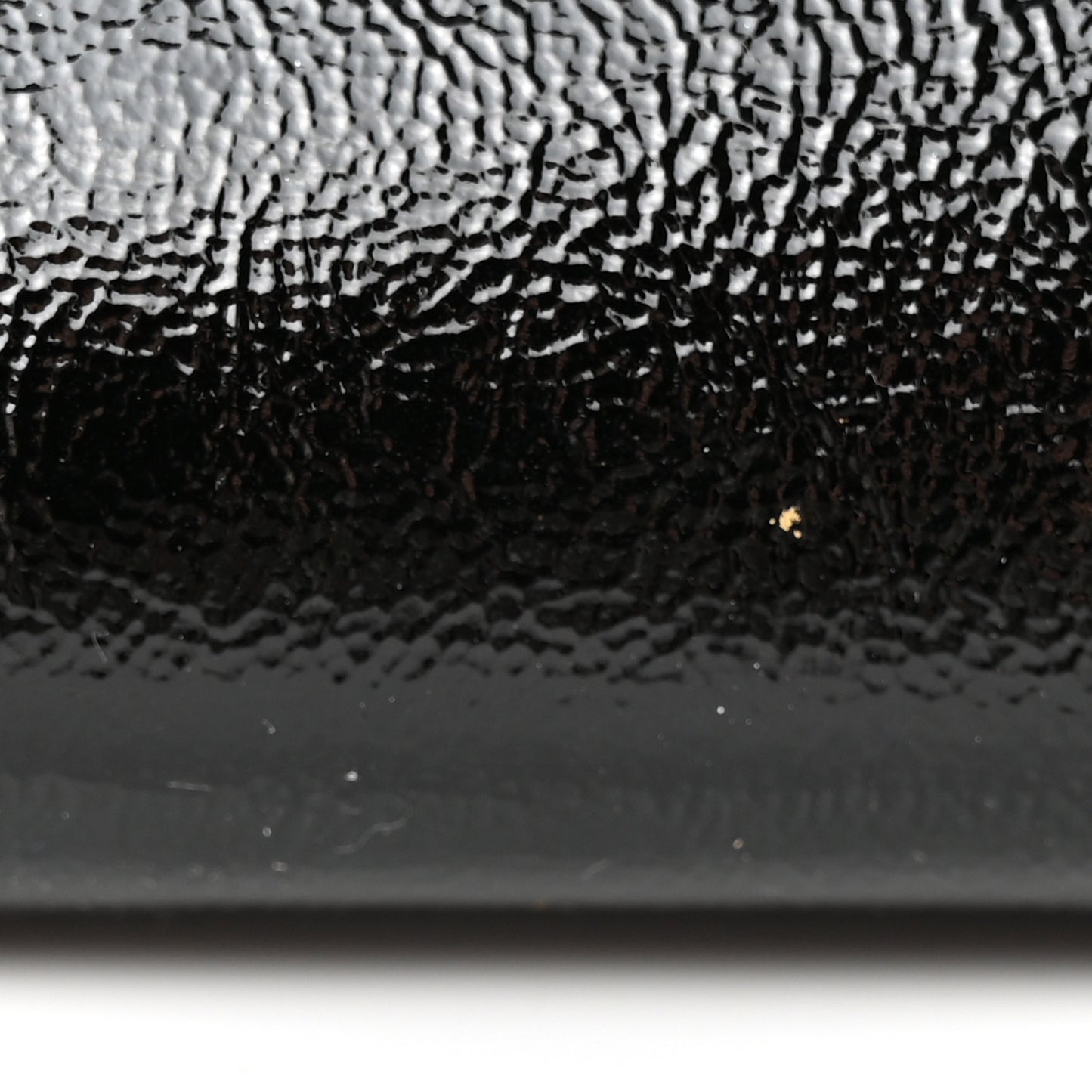Textured Patent Monogram Small Belle De Jour Clutch Black