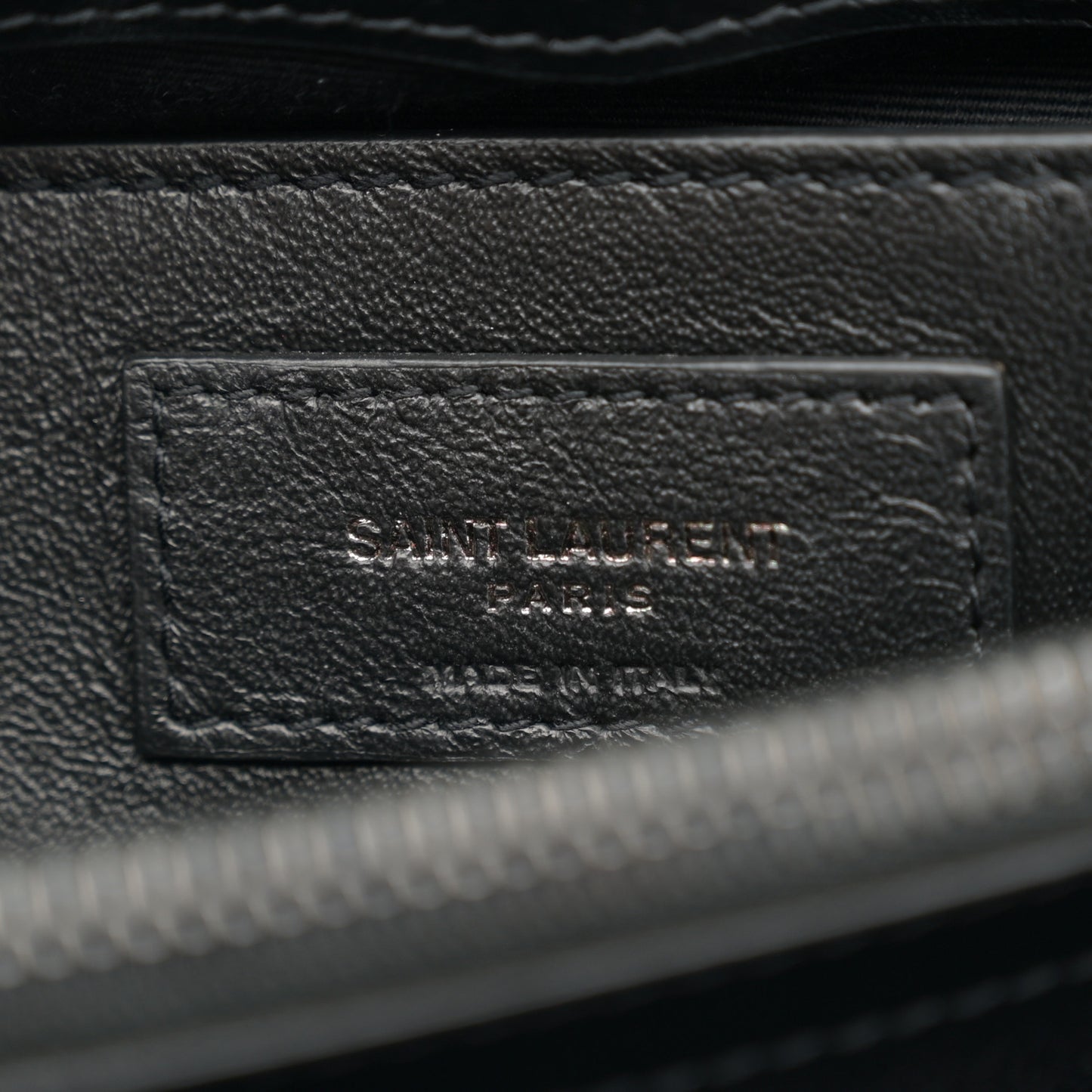 Calfskin Y Quilted Monogram Monochrome Small Loulou Chain Satchel Black
