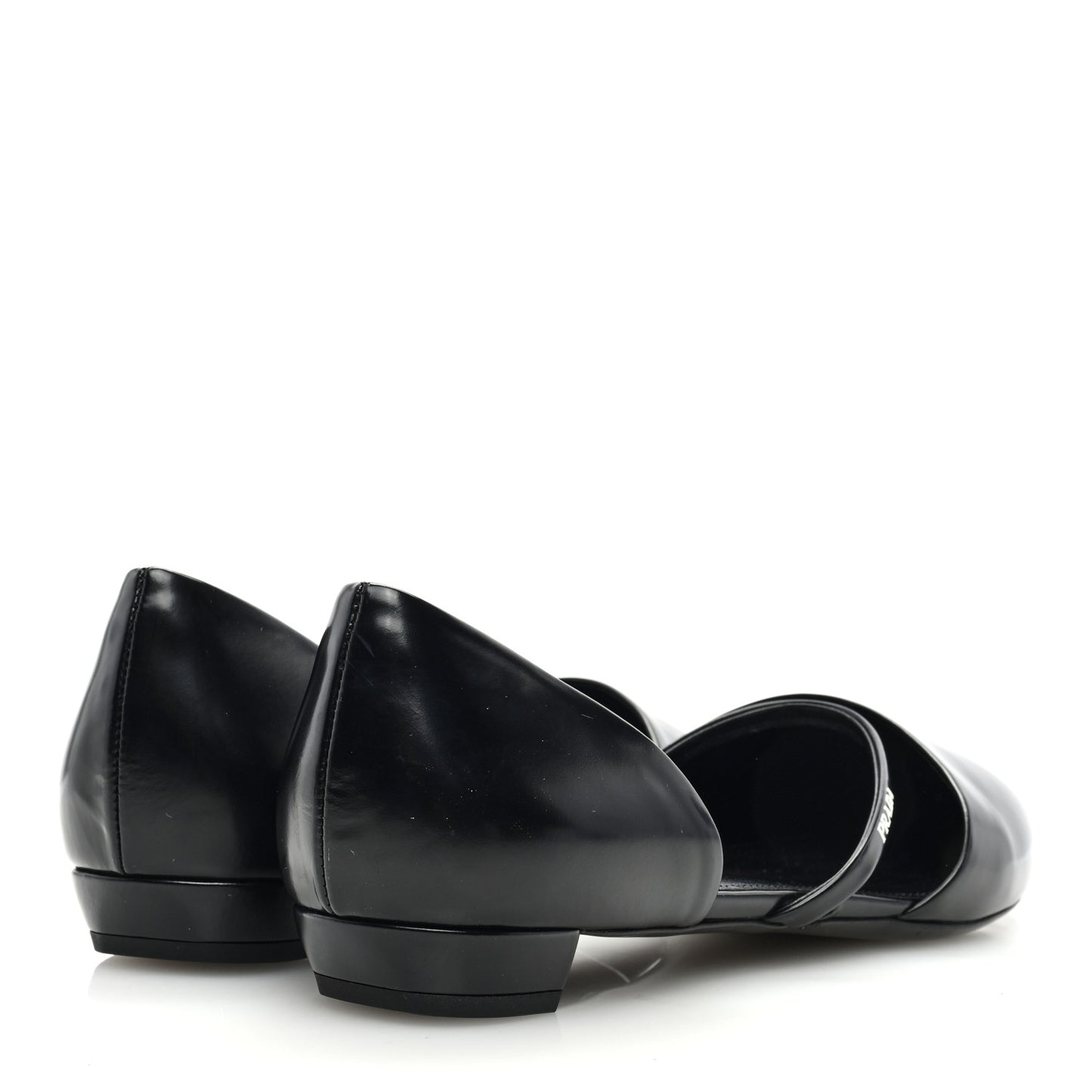 Spazzolato Pointed Toe Ballet Flats 41 Black