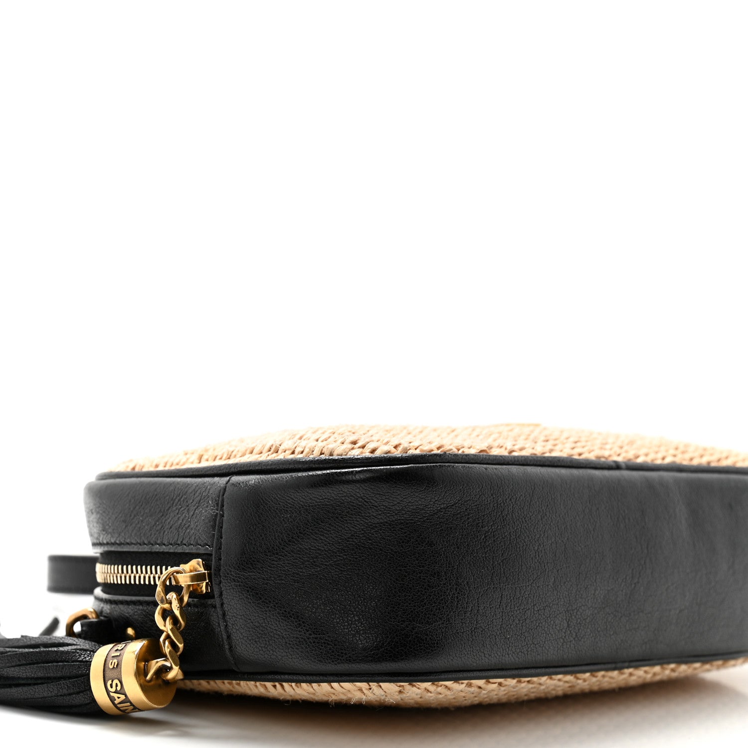 Saint Laurent Raffia Canvas Monogram Mini Lou Camera Bag Beige Black 9 of 13