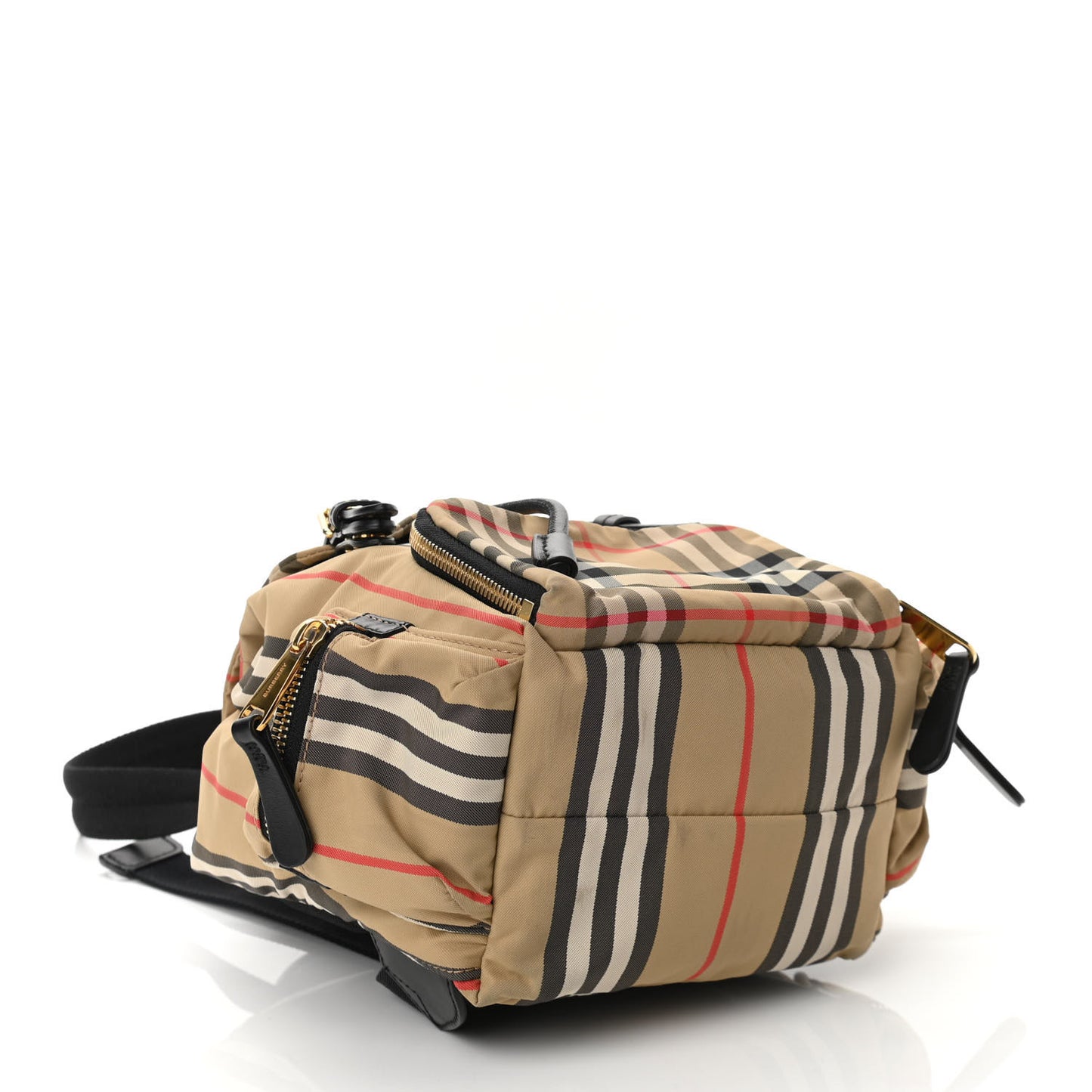 Vintage Check Small Rucksack Backpack Antique Yellow